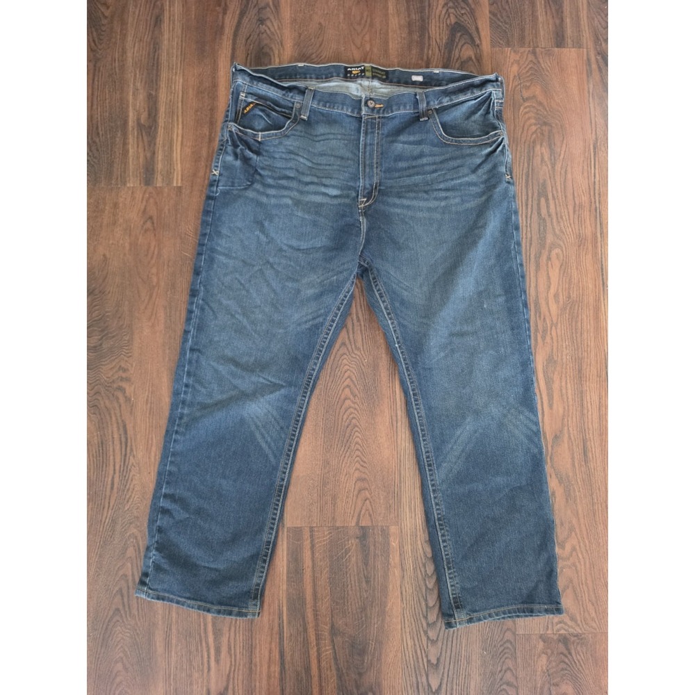 Ariat Rebar M5 Jeansβ Straight Leg Outdoor Cowboy Workwear Blue Denim Mens 44/30 - Picture 6 of 16